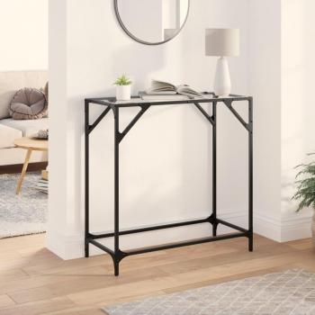 Mesa consola de vidrio transparente y acero, dimensiones 80x35x81 cm, marca vidaXL