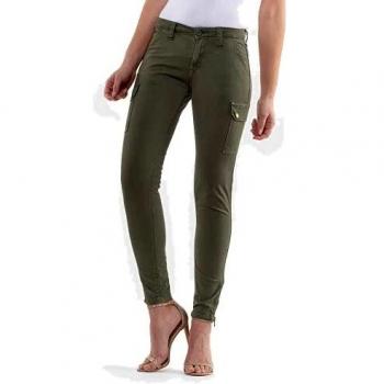 Le Temps des Cerises Women's Army Cargo Trousers in Khaki