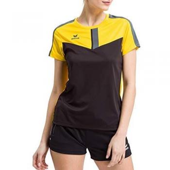 Erima Squad Women's Short Sleeve T-shirt Yellow / Black / Slate Grey