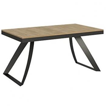 Mesa extensible Proxy Evolution 90x60/264 cm Roble Nature estructura Antracita
