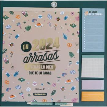 Calendario de Pared Magnético 2024 Mr Wonderful: En 2024 Arrasas y Verás lo Bien que Te lo Pasas