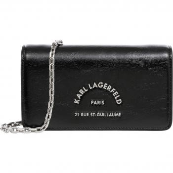 Karl Lagerfeld St Guillaume Crossbody Bag with Magnet Closure, Black, Female, Size: ONE SIZE