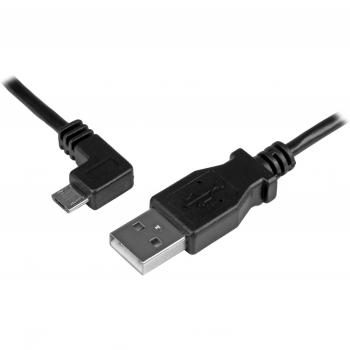 The product is likely a left-angle micro-USB to USB cable designed for charging and syncing, with specific gauge wiring (30/24 AWG) and a length of 1 meter (3 feet). However, without knowing the exact store or branding