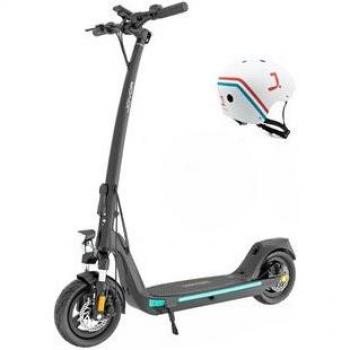 Patinete Eléctrico Adulto Joyor C10 Negro con Casco - Autonomía 35 Km, Motor 500W, Batería Extraíble, Homologado DGT