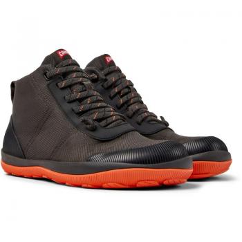 Botines de hombre Camper Peu Pista GM con suela Michelin, GORE-TEX, color verde oliva y naranja, talla 46