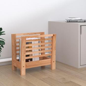 Revistero de madera maciza de nogal 40x26,5x38,5 cm