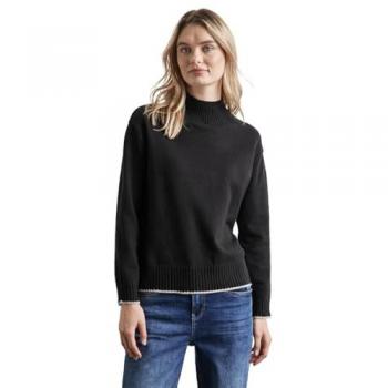 Black High Neck Sweater for Women - Size 46