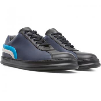 CAMPER Twins Sneakers for Men - Blue, Black, Beige, Size 44, Smooth Leather
