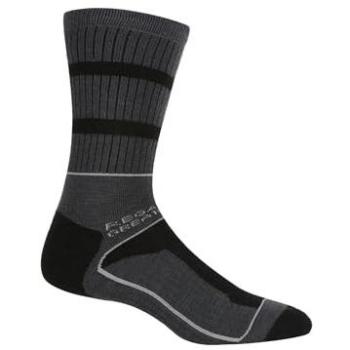 Regatta Mens Samaris 3 Season Socks - 2 Pack (Black / Dark Steel), Size: UK 9-12