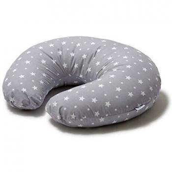 Niimo Cojin Lactancia Bebè Funda Cojin 100% Algodòn Extraíble y Lavable Almohada Multifuncional para Madre y Bebé Relleno de Fibra de Poliéster