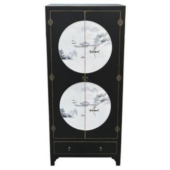 Armario DKD Home Decor 85,5 x 50,5 x 186,2 cm de Madera MDF en Abeto Negro