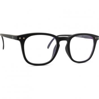 Izipizi Screen Junior #E Black - Gafas de luz azul para niños de 5 a 10 años, forma trapecio, color negro