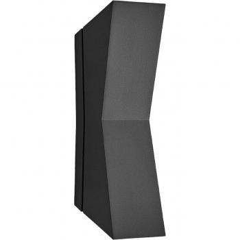 Aplique de exterior LED Lucande Maniela, moderno, negro, hecho de aluminio, 1 llama