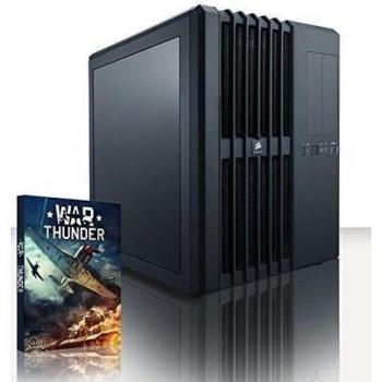 VIBOX Legend 17 Gaming PC con juegos War Thunder, 4.4 GHz Intel i7 quad core procesador, 2 x NVIDIA GeForce GTX 980 Ti SLI tarjeta gráfica, 3TB HDD, 16 GB RAM, Case Corsair 540 Air, negro