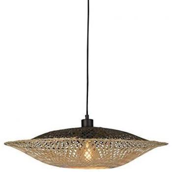 Lámpara de Techo Kalimantan en Bambú Natural y Negro Ø60cm E27