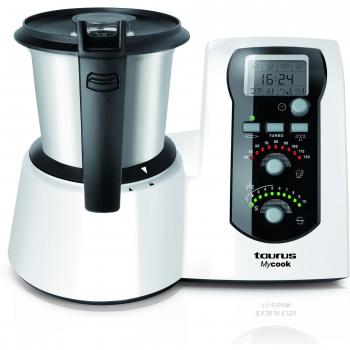 Taurus Mycook - Robot de Cocina Multifunción con App y Recetario, 1600W, Capacidad 2L, Inducción hasta 120º, Balanza Integrada y Vaporera
