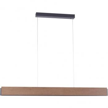 Lámpara colgante de madera con LED y control remoto