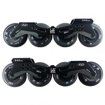 Krf guía de patines en línea 4x80 con ruedas, rodamientos y tornillos varios, color negro, diseño urbano unisex para adultos