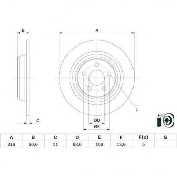 Disco de freno BOSCH 0 986 479 E82