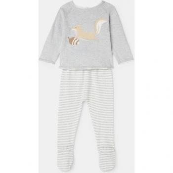Conjunto tricot de bebé niño Coconut con estampado frontal ardilla