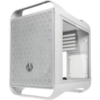 BitFenix Prodigy M 2022 White MicroATX Case with Tempered Glass, USB-C, Compatible with RTX 3090 and RX 6900 XT, Vertical GPU Mount, Water Cooling Support, 2x USB