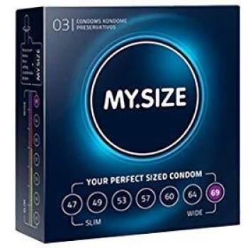 My Size Natural Latex Condom 69 Width 3 PCS