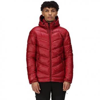 Chaqueta Puffer Insulada con Capucha Regatta Toploft II para Hombre Rojo XL, Resistente al Agua