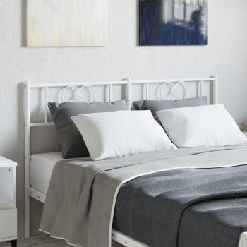 Cabecero de metal blanco 120 cm Vidaxl