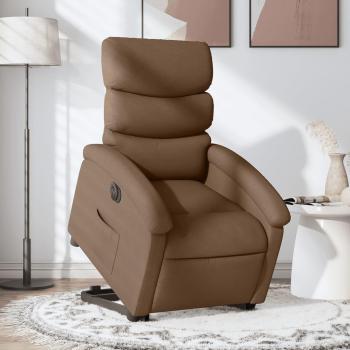 Sillón eléctrico reclinable elevable de tela en Gris claro, Gris oscuro, Negro y Marrón