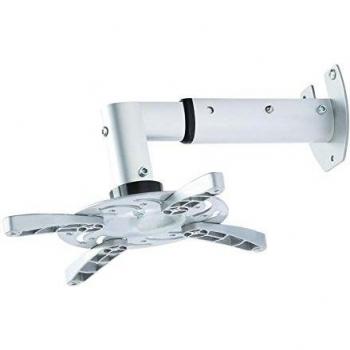 Beamer / Projektor Wandhalterung weiß ausziehbar von 25,5cm bis 33cm 30° neigbar 180° drehbar
