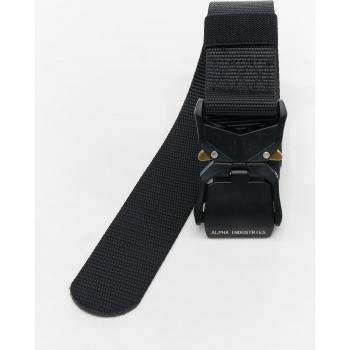Alpha Industries Black Utility Belt - One Size, 100% Nylon, Synthetic Materials