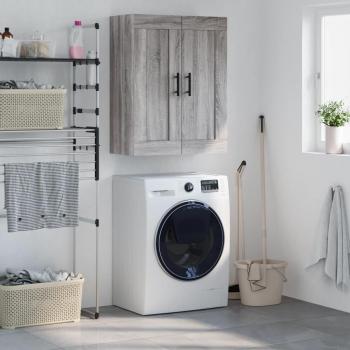 Armario de pared Sonoma gris 69,5x34x90 cm madera multicapa ingeniería