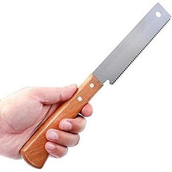Fafeicy 300 mm Sierra de mano pequeña, mango de madera Herramienta de recorte de corte a ras de madera, para corte fino, producción de lotes pequeños