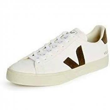 VEJA Men's Campo Chromefree Leather Extra White Khaki Trainers Size: 1 - male, Size UK 10, White/Multi - Size: 10, Sizes IT 34-50 2/3, Size: 11 US