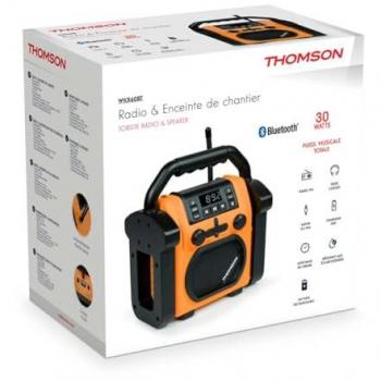 Radio de obra Bluetooth Thomson WKR60BT 30W - Resistente a salpicaduras y polvo, FM, AUX-IN, portátil, alimentación dual