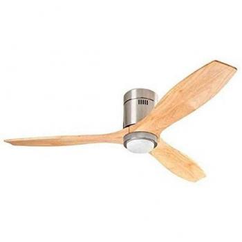 Ventilador de techo FORLIGHT Stem LED Níquel Satinado/Madera