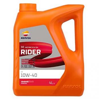 Aceite Repsol Rider 4T 10W40 4L - Lubricación Efectiva para Moto - Conducción Urbana