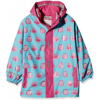 Chaqueta Impermeable Búhos Azul/Rosa para Niñas Talla 104