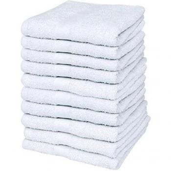 vidaXL 10 Toallas Blancas de algodón baño peluquería hotelería 30x50cm 500gr/m²