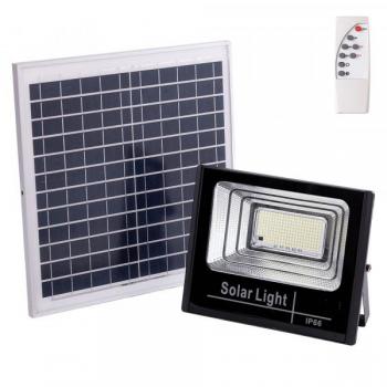 Proyector LED Solar 120W con Panel, Batería y Control Remoto