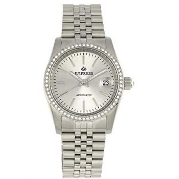 Empress Constance Automatic Silver Stainless Steel Bracelet Watch with Date