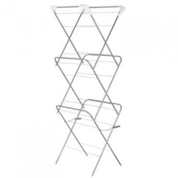 Tendedero Plegable Kipit Blanco Plateado 47 x 41 x 136 cm Vertical (5 Unidades)