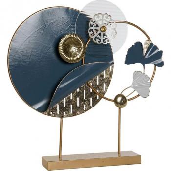 Figura Decorativa DKD Home Decor 58 x 9 x 60 cm Abstracto Azul Dorado Blanco Moderno