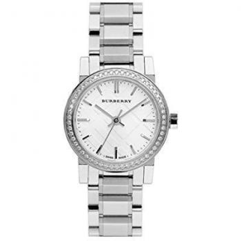 Burberry The City Diamonds 26mm Silver Ladies Watch