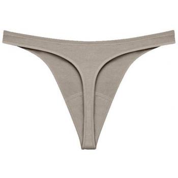 ZD ZERO DEFECTS Tanga Hilo de Soja -Cómodo y Sensual - Color Beige - Talla 42