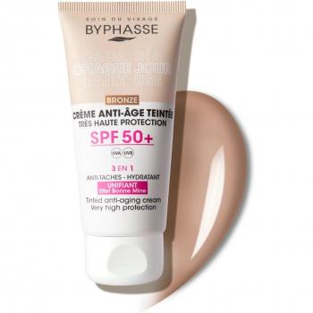 Crema Facial Antiedad con Color SPF 50+ - Byphasse