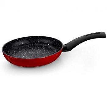 BRA TITANIO NONSTICK - Sartén Aluminio forjado 20cm, antiadherente tricapa sin PFOA, apta para todo tipo de cocina e inducción, roja