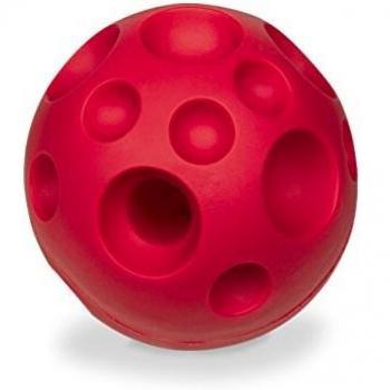 Pelota Interactiva de Goma para Perros con Snack, 12 cm, Roja