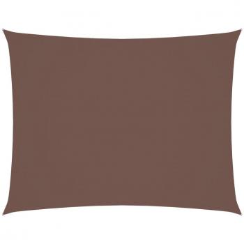 Toldo de vela rectangular de tela oxford marrón 2,5x4 m