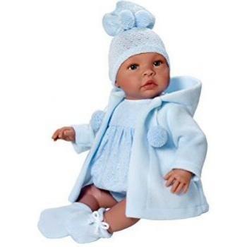 Muñecos bebe - Leo trenca azul - Muñecas ASI